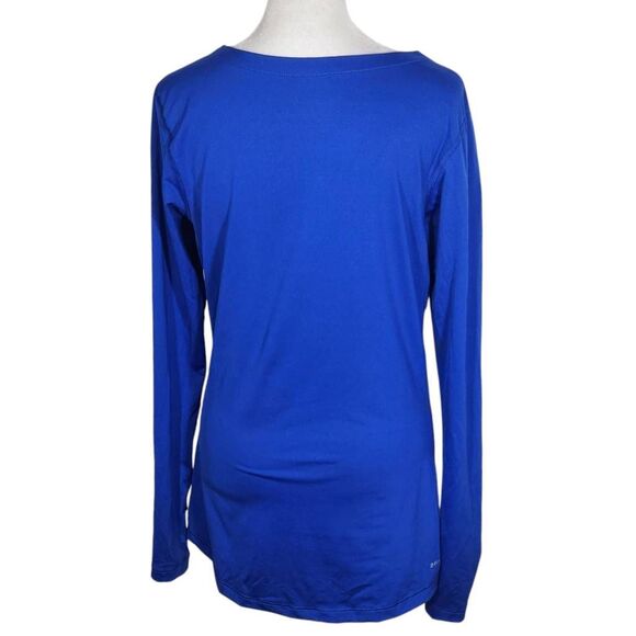 Nike Blue Long Sleeve Athletic Tee Size Large Nike Pro Blue Tee - Picture 2 of 10